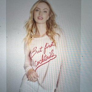 Fire Fox couture sweatshirt/ But First Cocktails